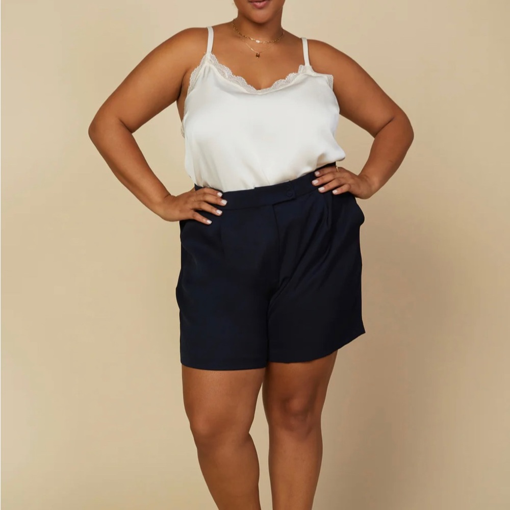 Plus Belted Shorts